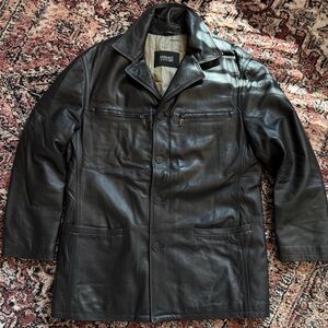 Versace Classic V2 Black Soft Leather Long Coat